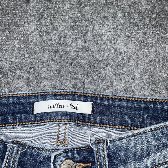 Willow + Root Jeans Womens Size 24 Blue Denim Distressed Slim - Picture 3 of 12